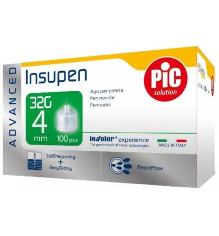 Pic – Aiguille pour stylo injecteur, 32G x 4 mm