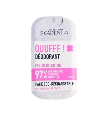 Cadentia – Déodorant fleur de coton, spray économade, 30 ml