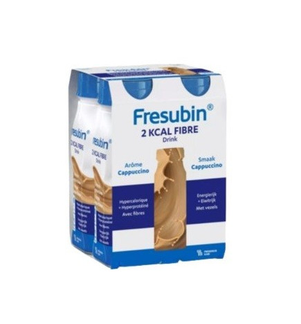 Fresubin – 2 kcal Drink Cappuccino Avec Fibre, pack de 4 x 200 ml