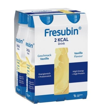 Fresubin – 2 kcal Drink Vanille Avec Fibre, pack de 4 x 200 ml