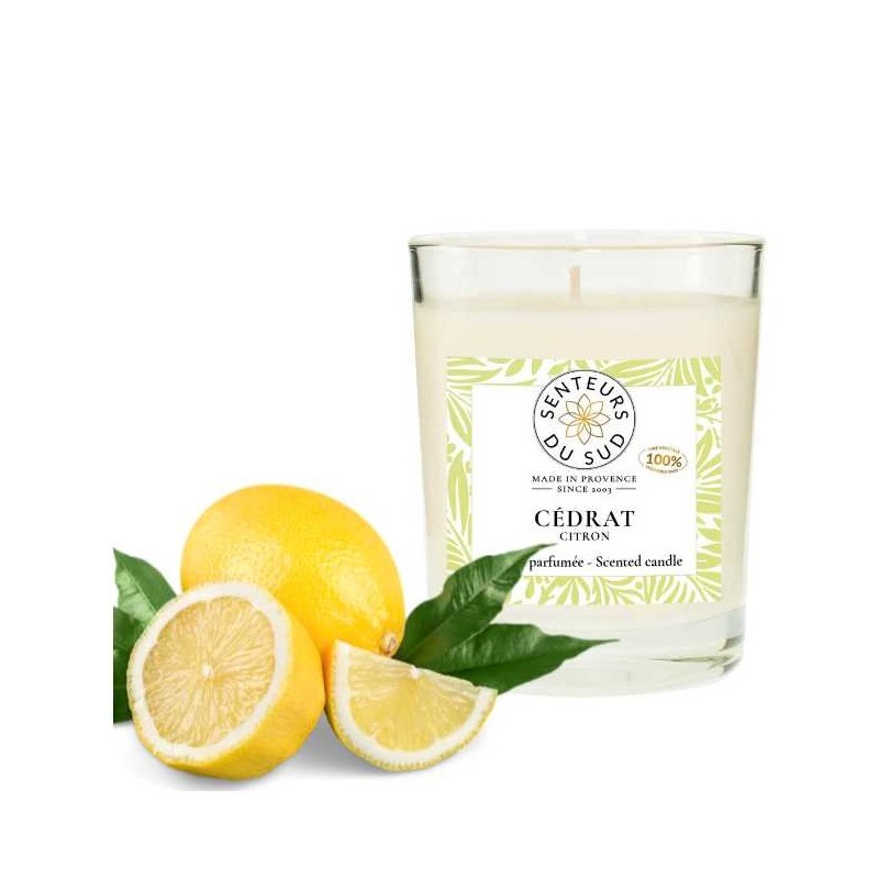 Senteur du Sud – Bougie Cédrat, 140 g