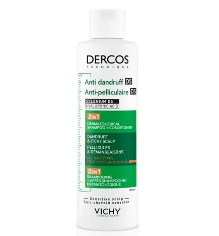 Vichy – Shampooing 2-en-1 anti-pelliculaire, 200 ml
