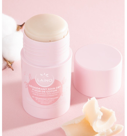 LAINO – Déodorant soin 24 h fleur de coton stick