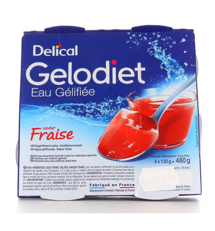 Delical – Eau Gélifiée Fraise 4X120G