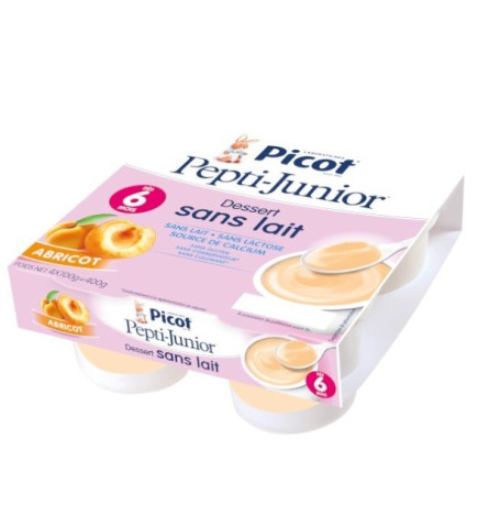 Picot – Dessert Sans Lait Bébé Picot Abricot 4x100G