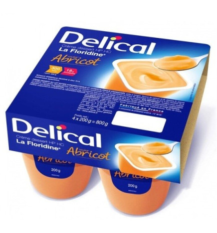 Delical – Crème Dessert HP/HC Saveur Abricot - 4 X200g