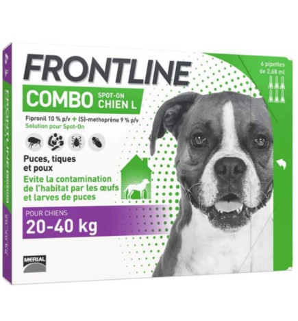 Frontline – Combo Chien L (20-40 kg), 6 pipettes