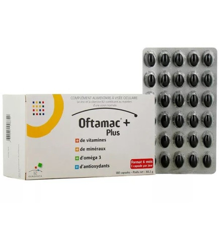 Théa – Oftamac Plus Complément Alimentaire Vieillissement Oculaire, 180 gélules