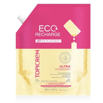 Topicrem - Ultra-Hydratant Huile de Douche Éco-Recharge, 1000 ml