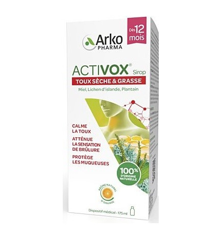 Activox – Sirop toux sèche & grasse, 175 ml