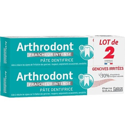 Arthrodont – dentifrice fraîcheur intense, duos 2 × 75 ml