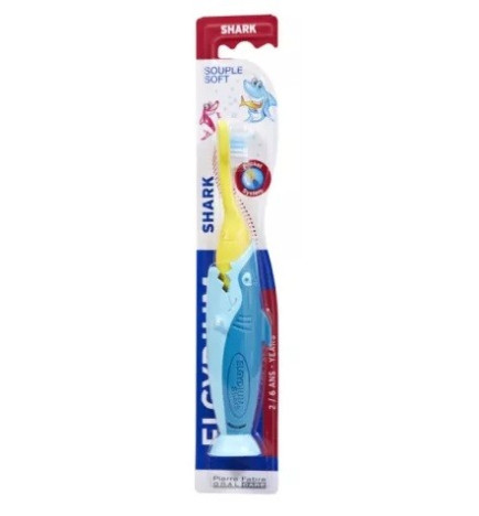 Elgydium – brosse à dents SHARK/Requin, nourrissons & enfants 2–6 ans