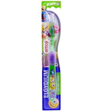 Elgydium – brosse à dents 2–6 ans, Smiley Monster