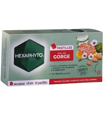 HexaPhyto – Pastilles Mal de Gorge Intenses, 20 pastilles