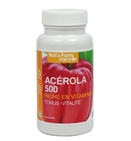 NAT&FORM – Acérola 500, 24 comprimés