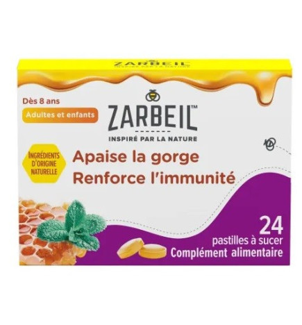 Zarbeil – gorges & immunité, 24 pastilles
