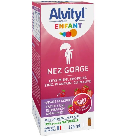 Alvityl – Enfant sirop toux sèche & grasse goût fraise, 150ml