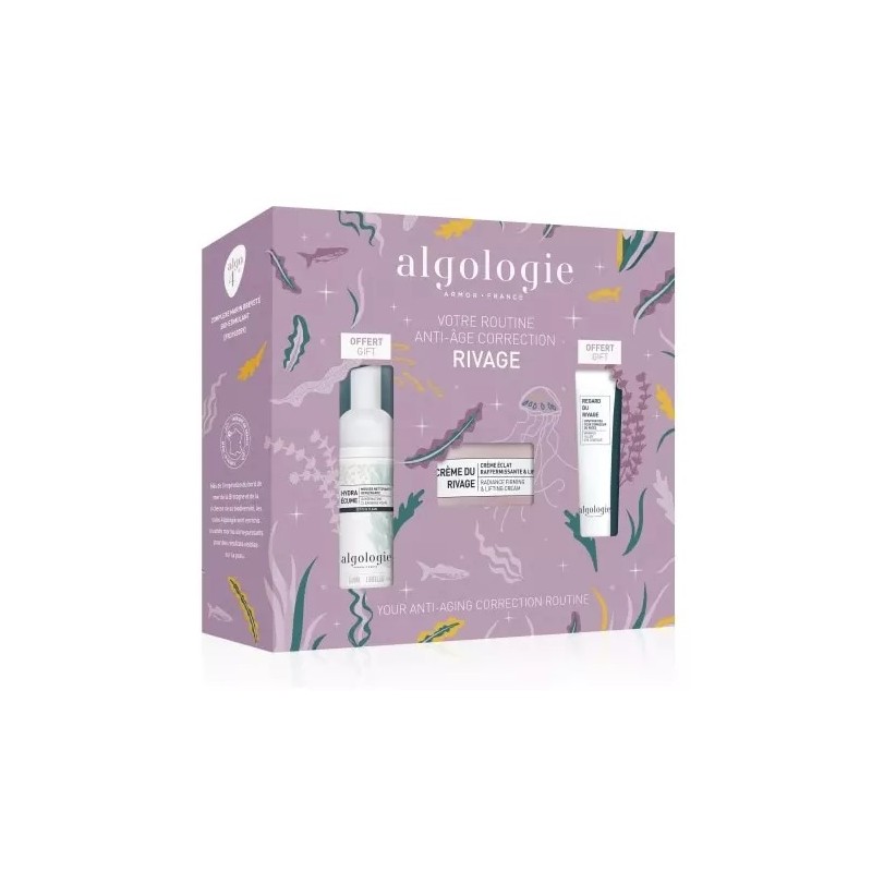 Algologie – Coffret Anti-Âge Correction Rivage, Trio de Soins Marins
