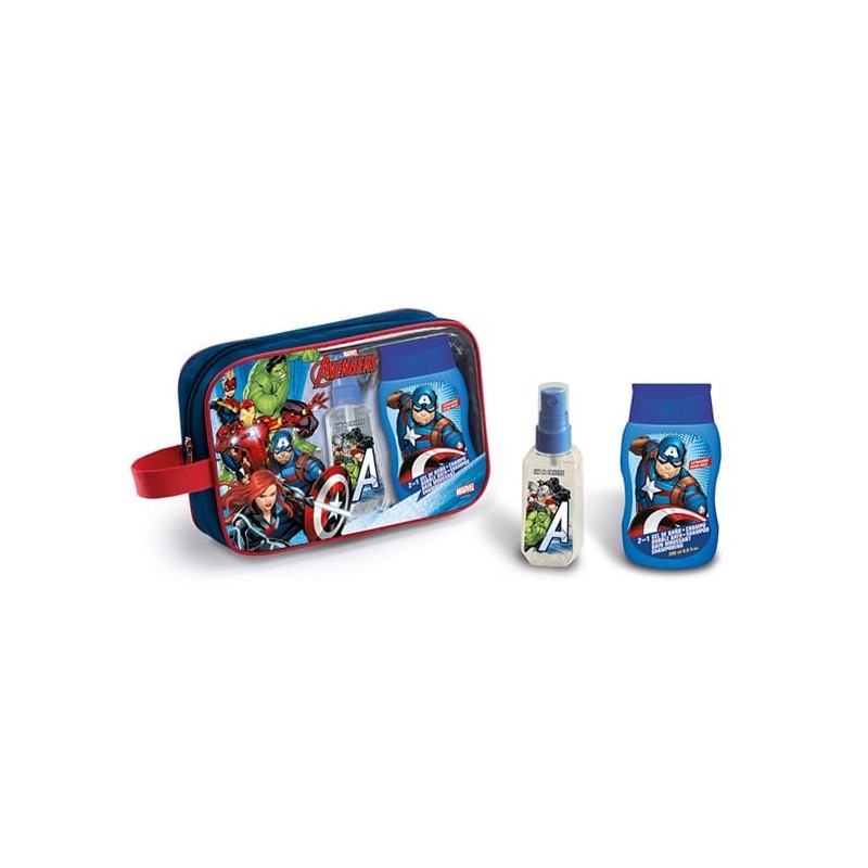 Avi – Coffret avengers, trousse + gel douche + eau de toilette