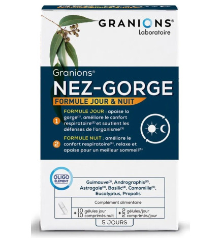 Granions – NezGorge Jour Et Nuit 10 Gélules + 10 Comprimés