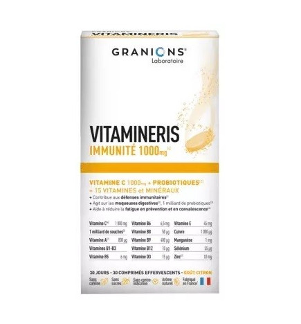 Granions – Vitamineris Immunité 1000mg 30 Comprimés Effervescents