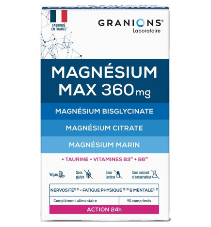 Granions – Magnésium Max 90 Comprimés 360mg