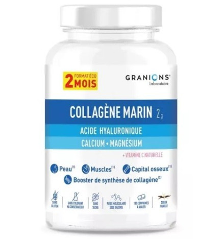 Granions – Collagène Marin 2g Comprimés Vanille 180 Comprimés
