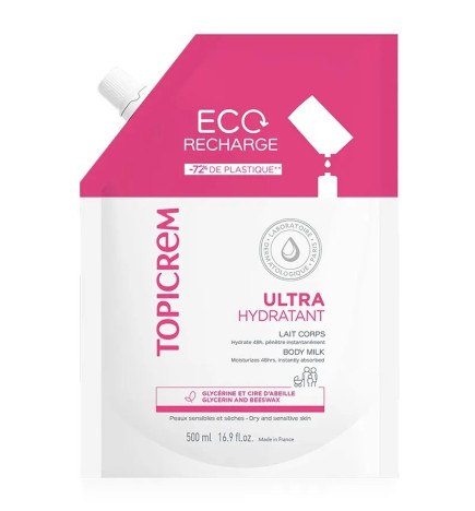 Topicrem – Ultra-Hydratant Lait Corps Éco-Recharge 500 ml