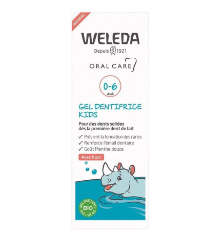 Weleda – Kids Gel Dentifrice Avec Fluor 0-6 ans, 50 ml