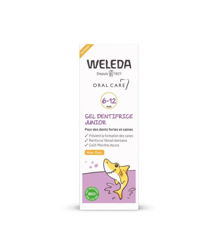 Weleda – Gel Dentifrice Junior Avec Fluor 6-12 ans Bio, 50 ml