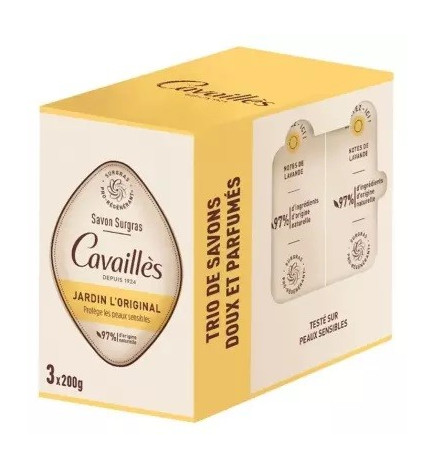 Cavaillès – savon surgras jardin L’Original, 3 × 200 g