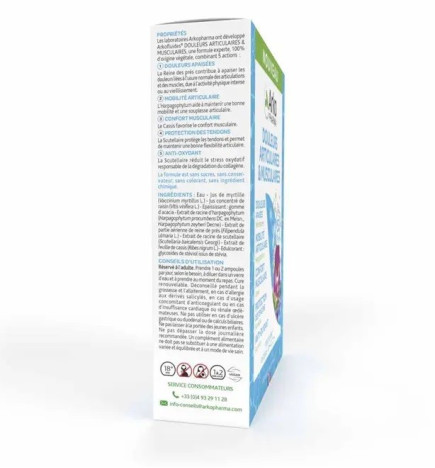 Arkofluides – Douleurs articulaires & musculaires, 20 ampoules