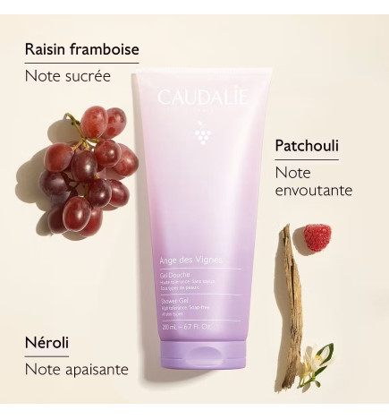 Caudalie – gel douche ange des vignes, 200 ml
