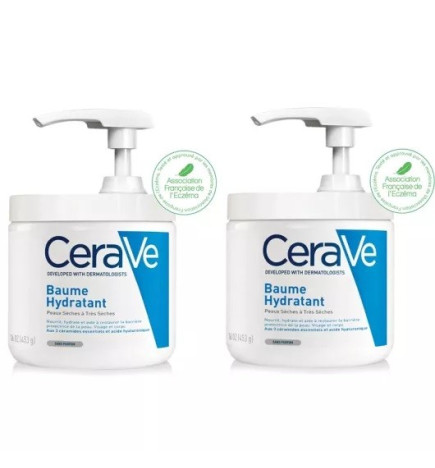 Cerave – baume hydratant visage & corps, lot 2 × 454 g