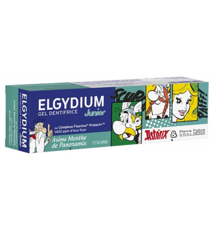 Elgydium – dentifrice junior protection caries 7–12 ans, menthe de Panoramix, 50 ml