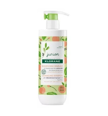 Klorane – Junior Shampoing Démêlant Pêche, 500 ml