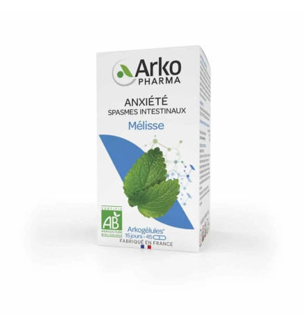 Arkogégules – Anxiété spasmes intestinaux bio mélisse, 45 gélules