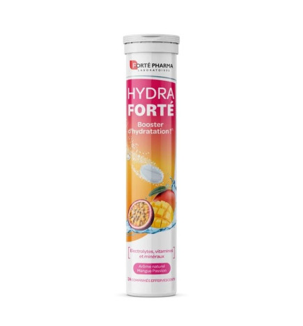 Forté Pharma – Hydra Booster d’Hydratation Mangue Passion, x24 comprimés effervescents
