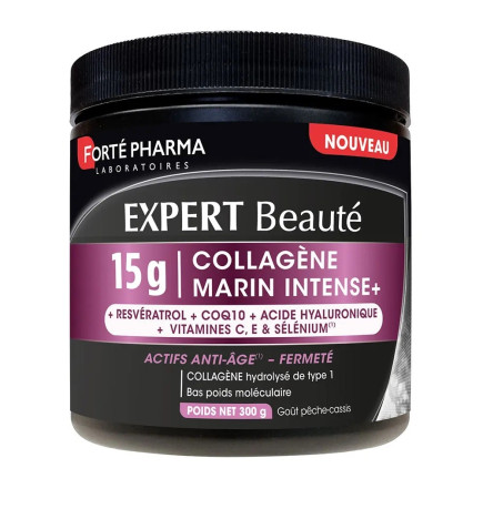 Forté Pharma – Expert Beauté Collagène Marin Intense+ Goût Pêche-Cassis, 300 g