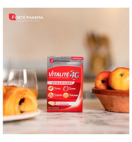 Forté Pharma – Vitalité 4G Dynamisant, 30 comprimés à croquer