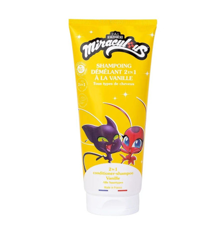 LE COMPTOIR DU BAIN – Shampooing démêlant Miraculous 2-en-1 senteur vanille, 200 ml