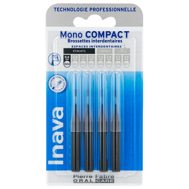 Inava – mono compact, 4 brossettes interdentaires, ISO 0 (0,6 mm)