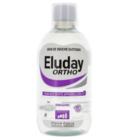 Eluday – Ortho, bain de bouche quotidien, 500 ml