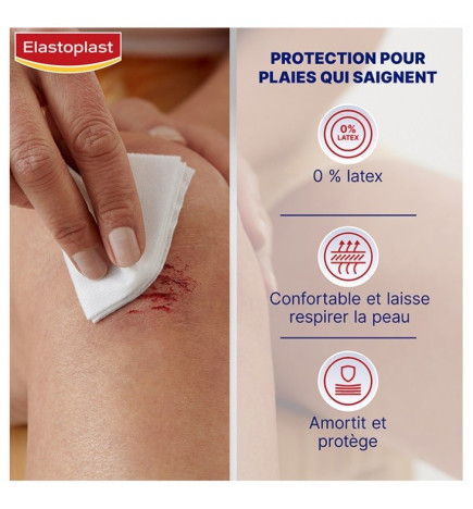 Elastoplast – Compresses Non-Tissées Douces 7,5 cm x 7,5 cm 10 Compresses