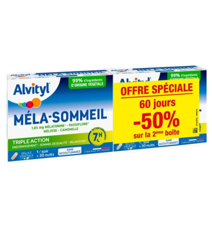 Alvityl – Méla-sommeil, 2 x 30 gélules végétales