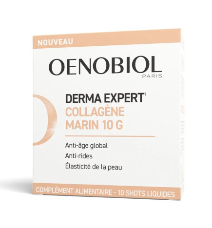 OENOBIOL – Derma Expert collagène marin anti-âge rides, 10 shots