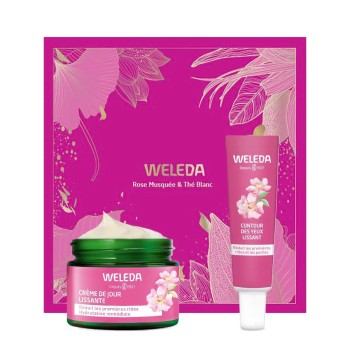 Weleda – Rose Musquée & Thé Blanc Crème de Jour Lissante Bio, 40 ml + Contour des Yeux Lissant Bio, 30 ml