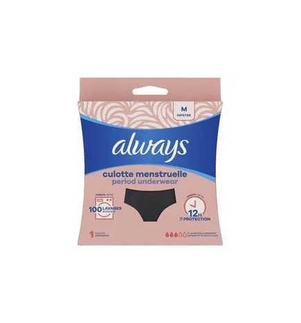Always – Culotte menstruelle lavable flux moyen à abondant, taille M