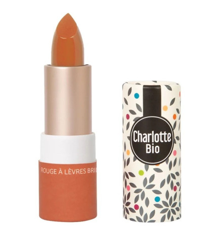 Charlotte Bio – Rouge à lèvres brillant bio corail, 3,5 g