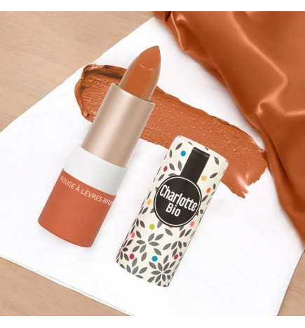 Charlotte Bio – Rouge à lèvres brillant bio corail, 3,5 g